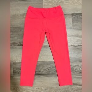 90 Degree by Reflex Bright Coral Workout Leggings - Size Small